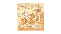 Zelltuch-Serviette, 24x24cm, 3-lagig, 1/4 Falz, 'New Day'