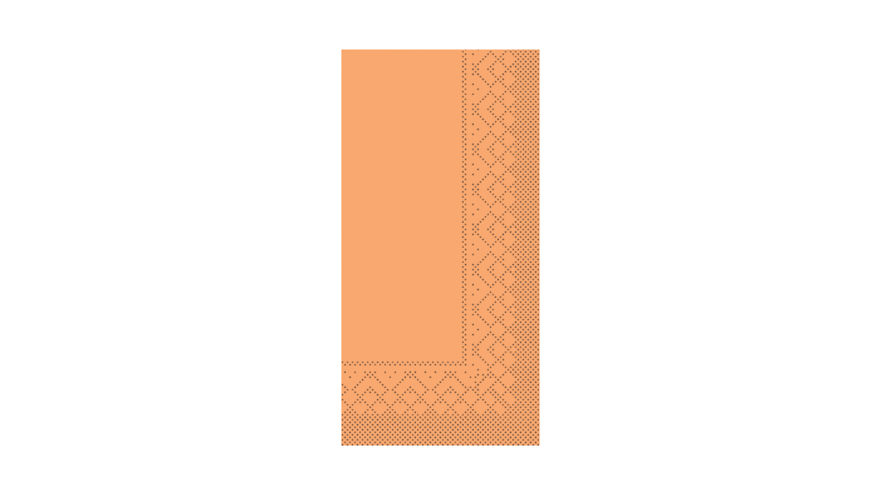Mank-Zelltuch-Serviette,33x33cm,3-lagig, 1/8 Kopffalz, aprikot