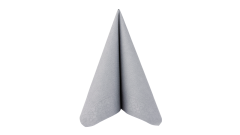 Deluxe-Serviette, 40x40cm, 4-lagig, 1/4 Falz, grau