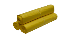 HT M&uuml;llsack, 120 Liter, 700x1100mm, gelb, St&auml;rke 20&micro;