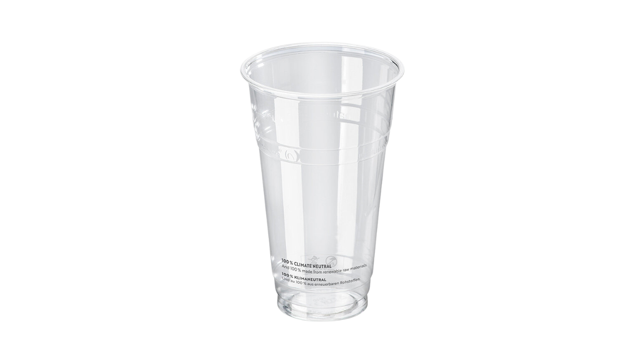 Naturesse Clear Cup, PLA, Ø96mm, 500ml/20oz, klar