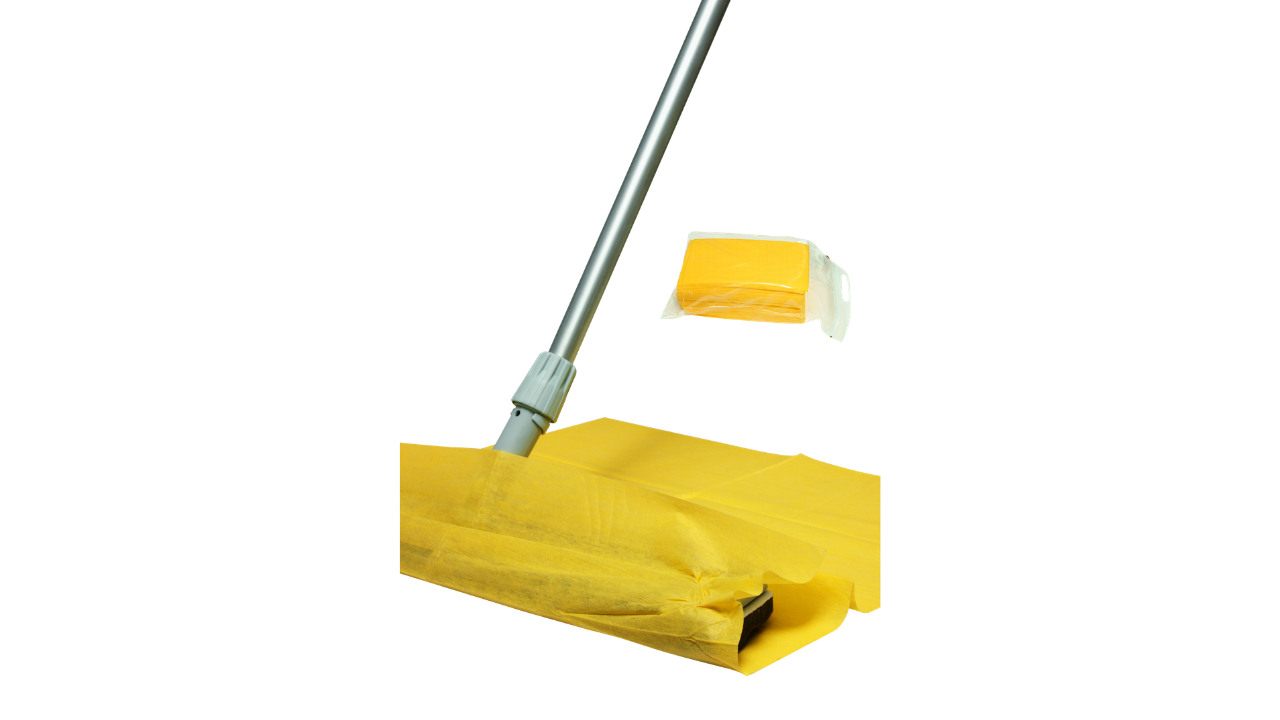 Staubbindetuch, &Ouml;l impr&auml;gniert, 60x60xm, gelb (50er)