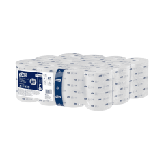 Tork h&uuml;lsenloses, Toilettenpapier, Midi, OptiServe&reg;, wei&szlig;, 2-lagig, T7 System