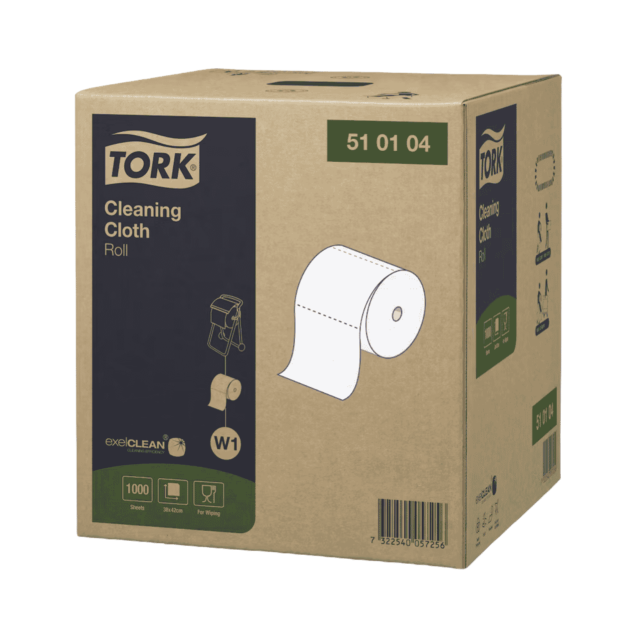 Tork Reinigungstuch-Premium,Gro&szlig;rolle, wei&szlig;, 1-lagig, 38x43cm,perforiert