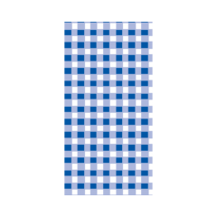 Linclass Mitteldecke, 80x80cm, 'Karo' blau