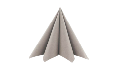 Mank-Softpoint-Serviette, 40x40cm 3-lagig, 1/4 Falz, beige-grey