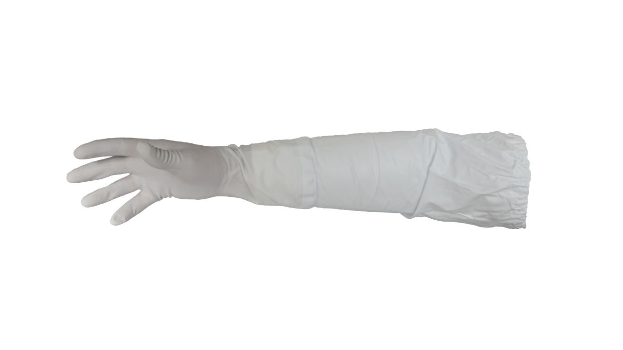 PVC-Handschuh, SHOWA BO710, L&auml;nge 60cm, wei&szlig;, Gr&ouml;&szlig;e M(8)