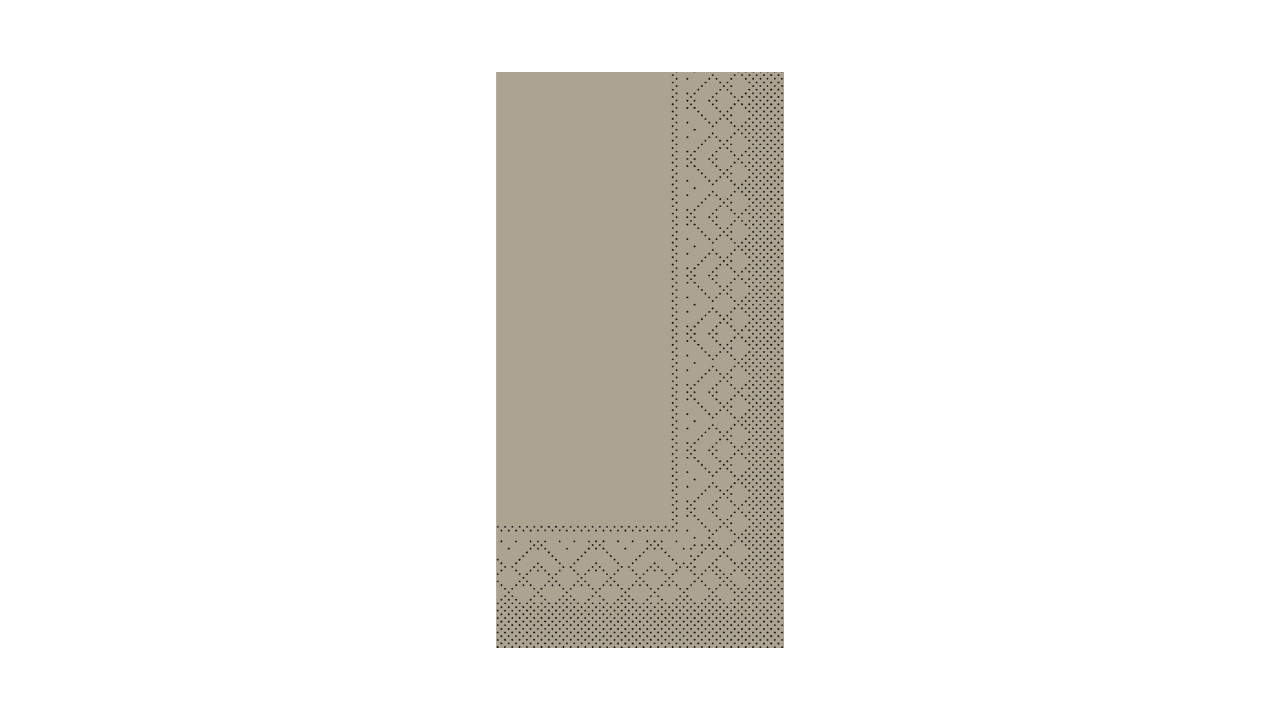Mank-Zelltuch-Serviette, 40x40cm, 3-la., 1/8 Kopffalz, beige-grey