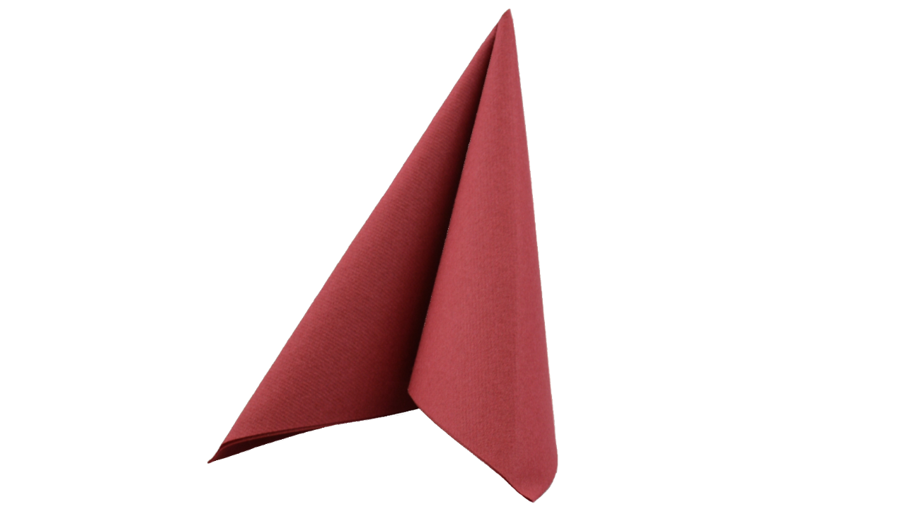 Airlaid-Serviette, 40x40cm, 1/4 Falz, bordeaux