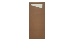 Sacchetto-Serviettentasche, 19cmx8,5cm, cafe, Serviette cream
