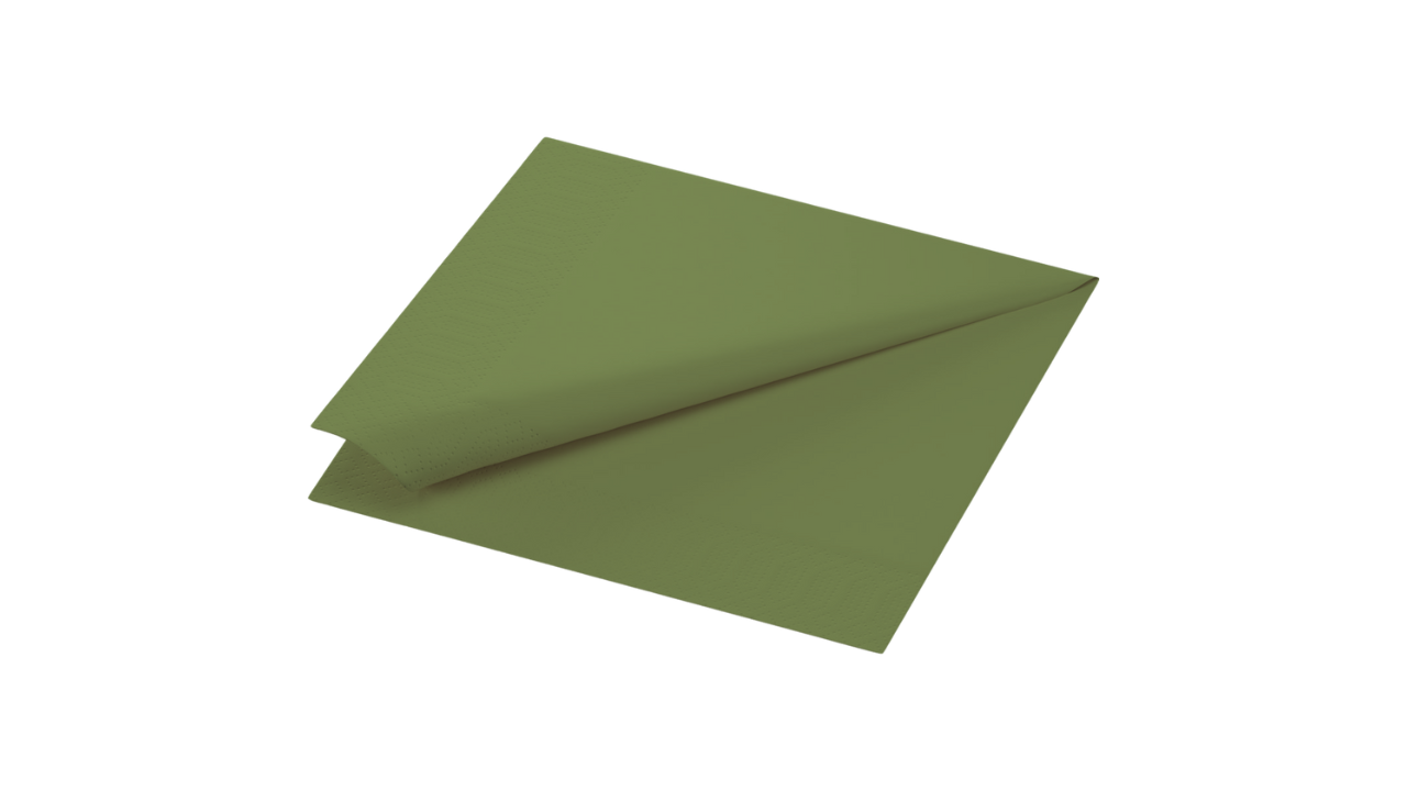 Duni-Zelltuch-Serviette,40x40cm,3-l 1/4 Falz, leaf green