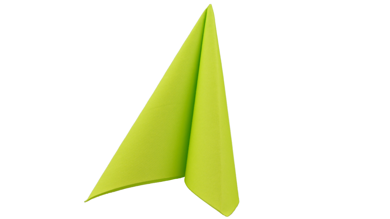 Airlaid-Serviette, 40x40cm, 1/4 Falz, lime