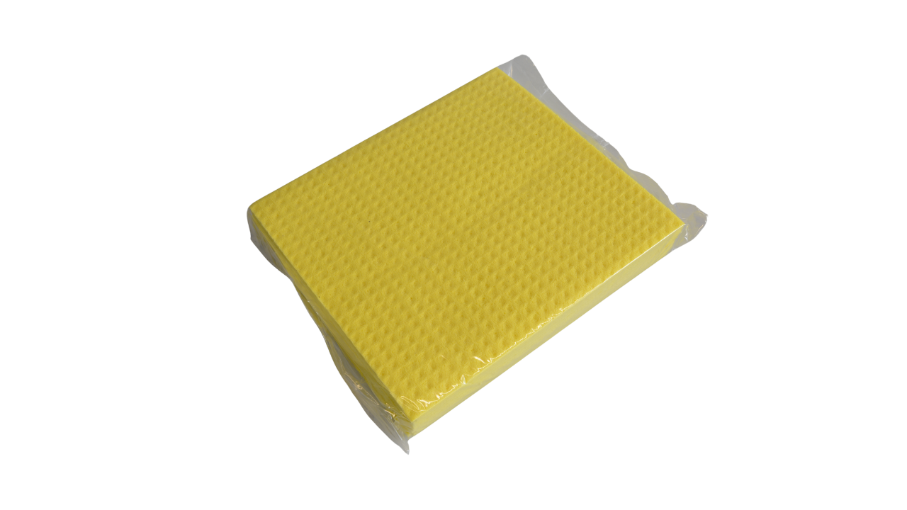 Schwammtuch, klein,18x20cm, vorgefeuchtet, gelb (10er)