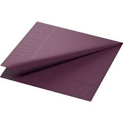 Duni-Zelltuch-Serviette, 33x33cm,3-lagig 1/4 Falz, plum