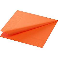 Duni-Zelltuch-Serviette, 24x24cm,3-lagig 1/4 Falz, sun orange