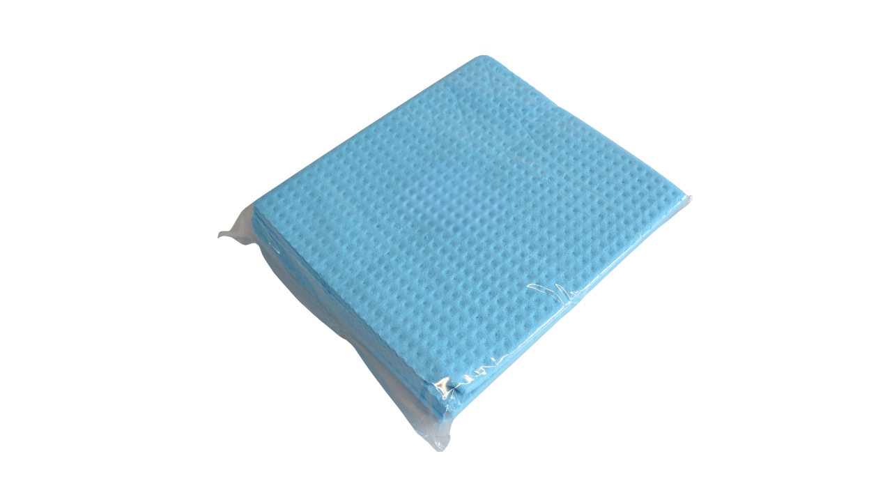 Schwammtuch,klein,18x20cm, vorgefeuchtet, blau (10er)