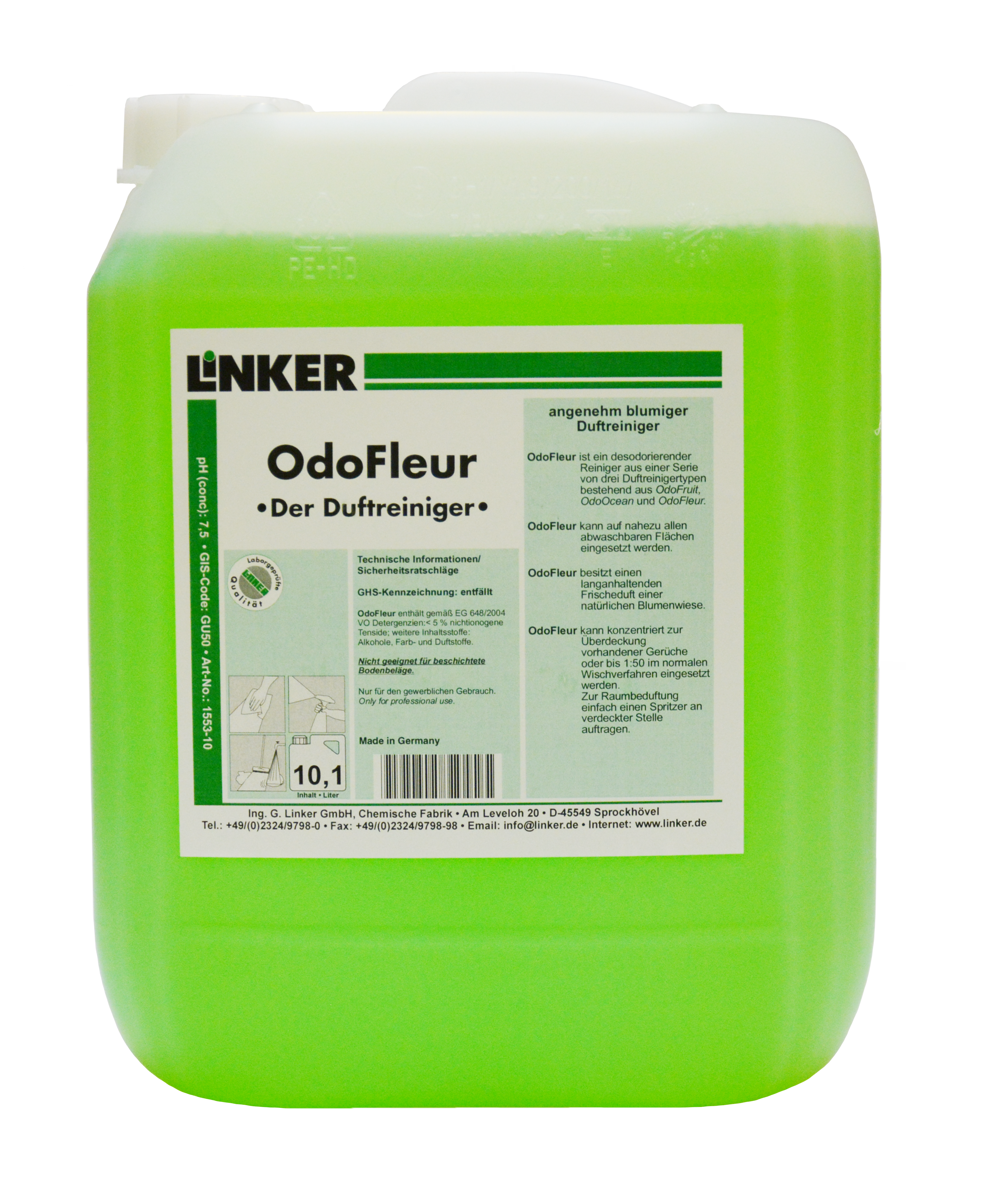 Wischpflegemittel Odo Fleur, flüssig, 10 Liter