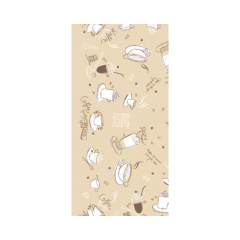 Linclass Mitteldecke, 80x80cm, 'Tasty Coffee' braun