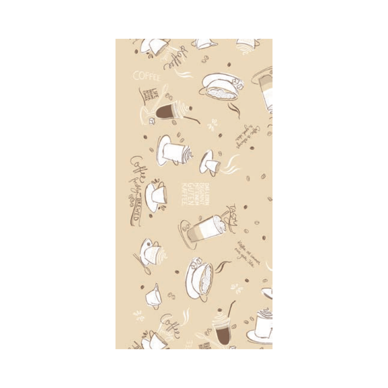 Linclass Mitteldecke, 80x80cm, 'Tasty Coffee' braun