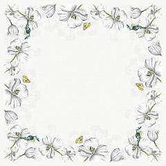 Linclass-Mitteldecke, 80x80cm, 'Isabeau'