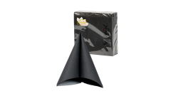 Mank-Softpoint-Serviette, 40x40cm, 1/4 Falz, schwarz