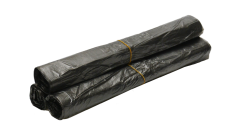 HDPE M&uuml;lleimerbeutel, 30 Liter, 50x60cm, grau-transparent, St&auml;rke 8&micro;