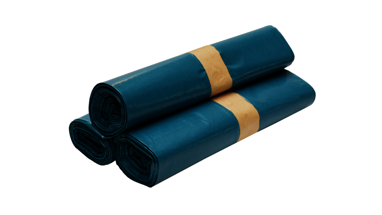 LDPE M&uuml;llsack, 70 Liter, 575x1000mm, blau, St&auml;rke 35&micro;