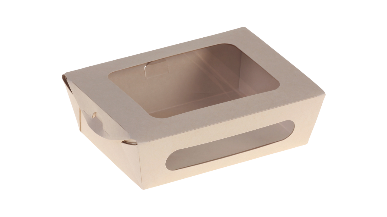 Naturesse Bamboo Doppel- Fensterbox, mit PLA Fenster, 16x12x5cm, braun