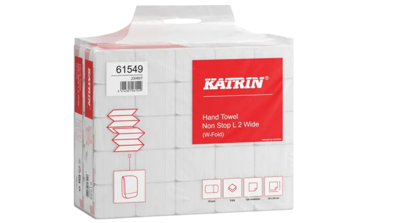 Katrin Handtuch-Papier, wei&szlig;, 2-lagig, 24x32cm, Multifold 'NON STOP'