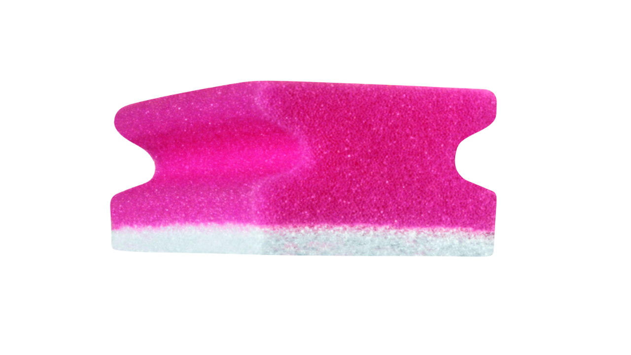 Topfschwamm, 15x7x4,5cm,mit Griffleiste, kratzfrei, rot/wei&szlig; (10er)