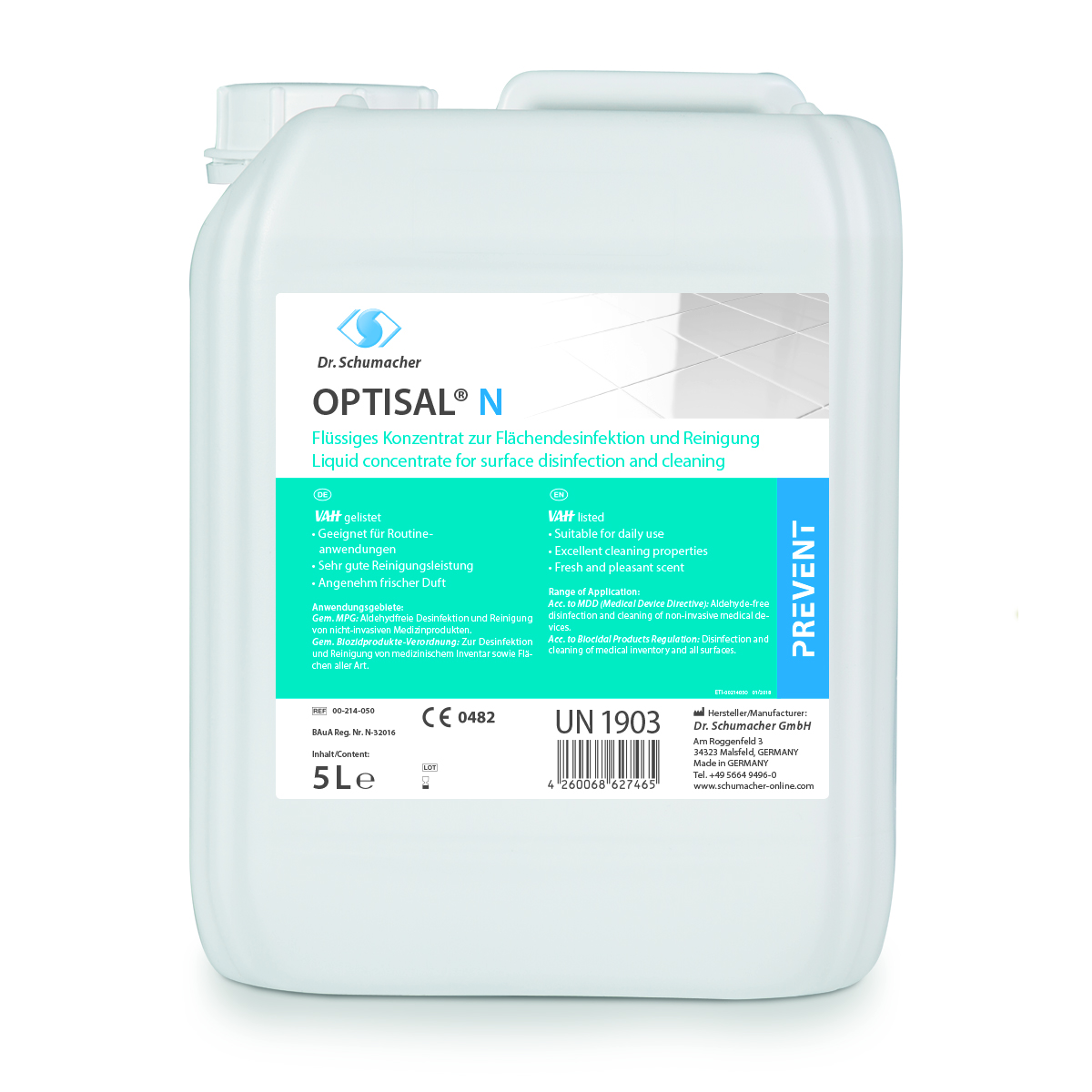 Desinfektionsreiniger Optisal N, 5 Liter