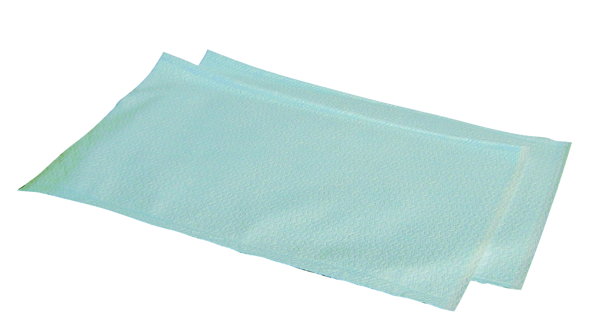 Waschhandschuhe, aus Airlaid 50g/m², PE-Innenbeschichtung, 16x24cm, blau