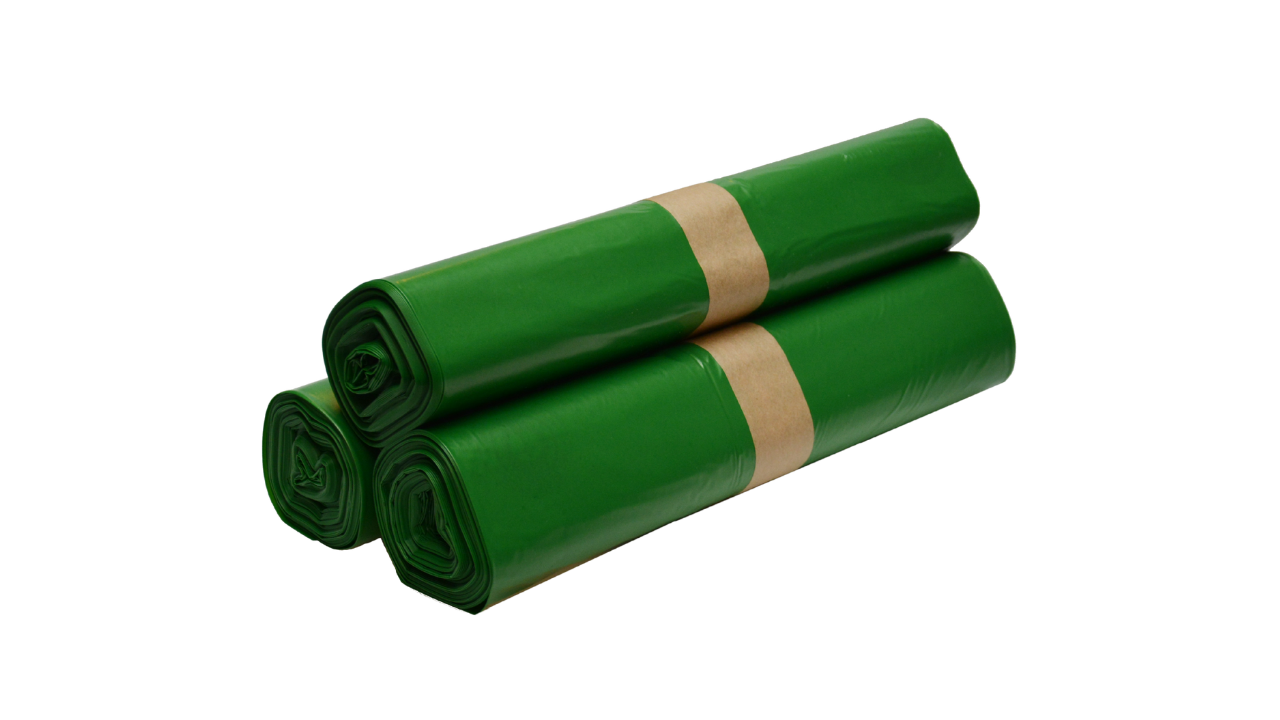 LDPE-Müllsack, 120 Liter, 700x1100mm, grün, Stärke 39µ