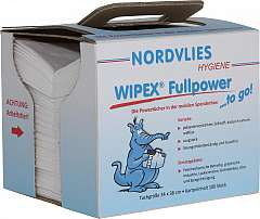 Wischtuch Wipex Fullpower 'To Go', weiß, 1-lagig, 34x38cm, 100 Tücher