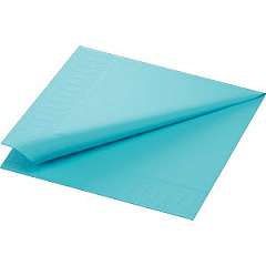 Duni-Zelltuch-Serviette, 40x40cm,3-lagig 1/4 Falz, mint blue