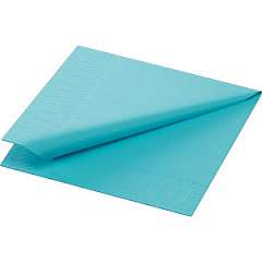 Duni-Zelltuch-Serviette, 24x24cm,3-lagig 1/4 Falz, mint blue