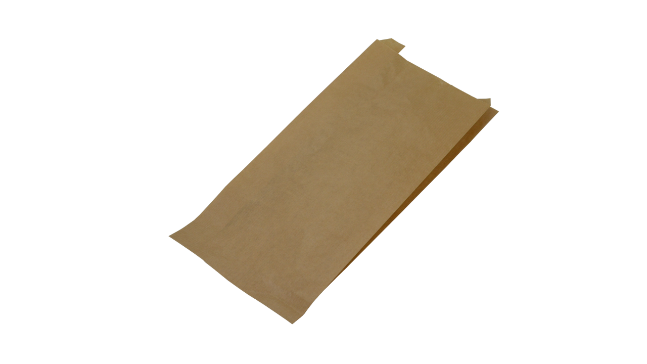 B&auml;ckerfaltenbeutel, 14x6x32cm, braun Kraftpapier, Natronbraun