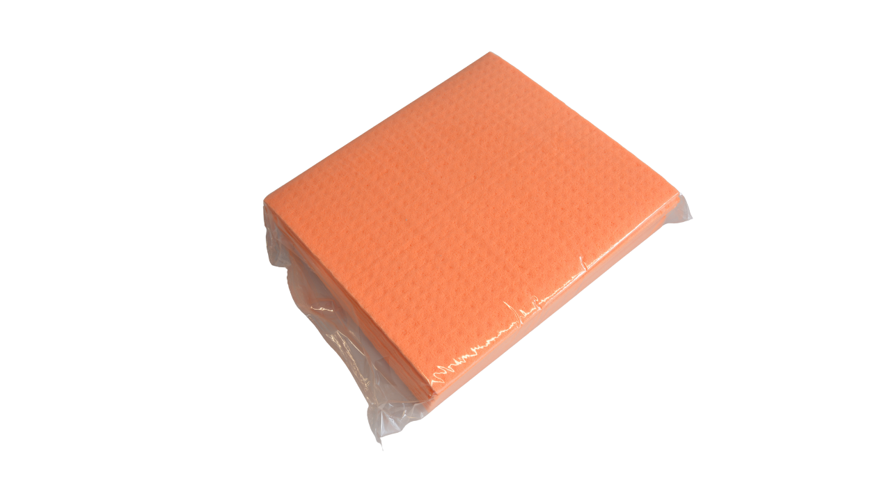 Schwammtuch,klein,18x20cm, vorgefeuchtet, rot/orange (10er)