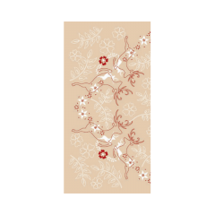 Linclass Mitteldecke, 80x80cm, 'Leonard' beige-bordeaux