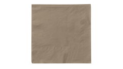 Mank-Zelltuch-Serviette,40x40cm,3-lagig, 1/4 Falz, beige/grau