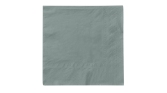 Mank-Zelltuch-Serviette,40x40cm,3-lagig, 1/4 Falz, silber