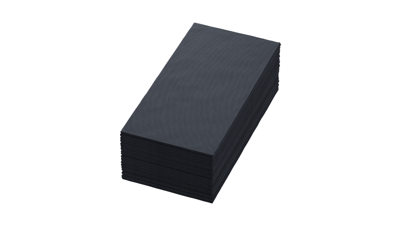 Dunisoft-Servietten, 40x40cm, 1/8-Falz, schwarz