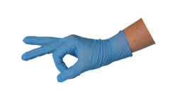 Nitril-Handschuhe ¨Eco-Plus¨, Größe -M- blau (100er)
