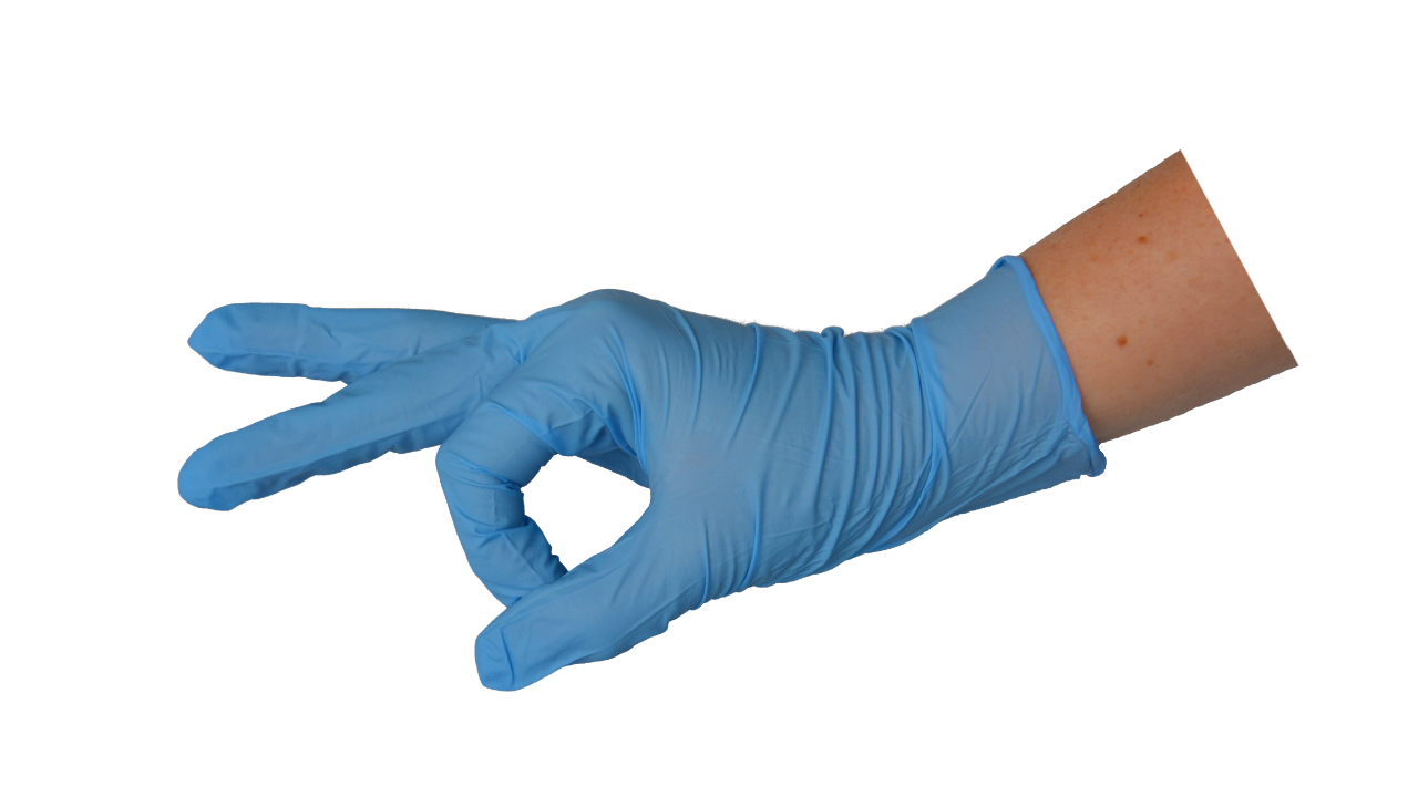 Nitril-Handschuhe ¨Eco-Plus¨, Größe -M- blau (100er)