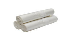 HDPE M&uuml;lleimerbeutel, 60 Liter, 63x74cm, transparent, St&auml;rke 8&micro;