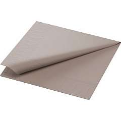 Duni-Zelltuch-Serviette, 33x33cm,3-lagig 1/4 Falz, greige
