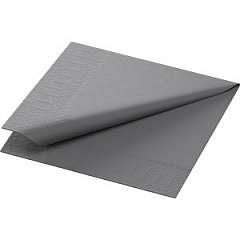Duni-Zelltuch-Serviette, 24x24cm,3-lagig 1/4 Falz, granite grey