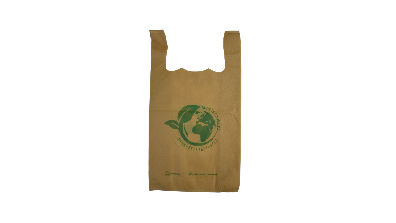 H-Form Mehrwegtragetasche, 25+12x45cm, PP-Vlies, Motiv 'Umwelt' (30g)