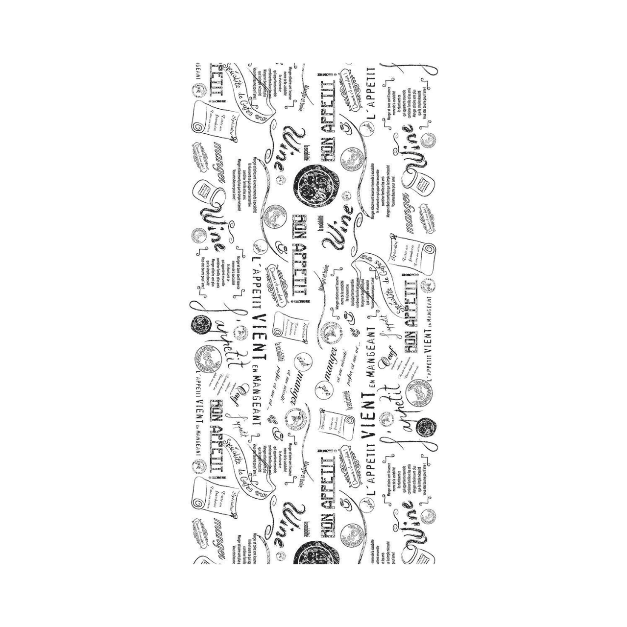 Linclass-Tischl&auml;ufer, 0,40x24m, 'Script' schwarz
