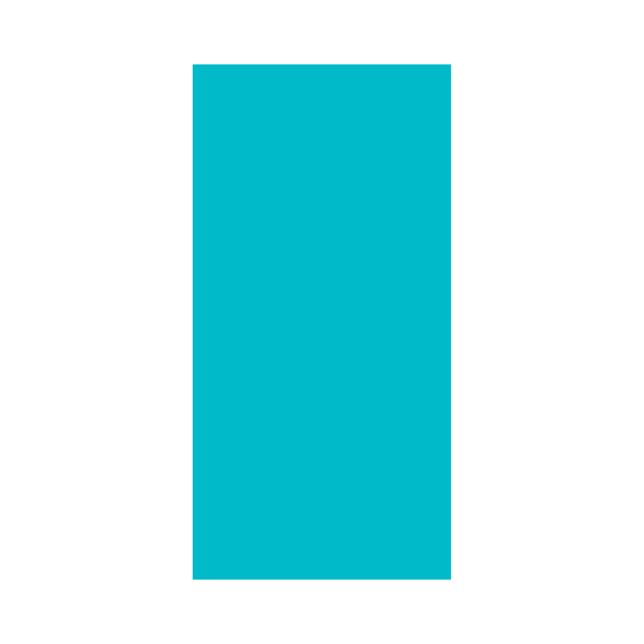 Linclass Mitteldecke, 80x80cm, aqua blau